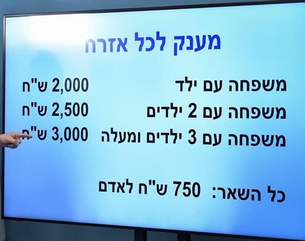 מענק לכל אזרח. צילום: קובי גדעון, לע"מ