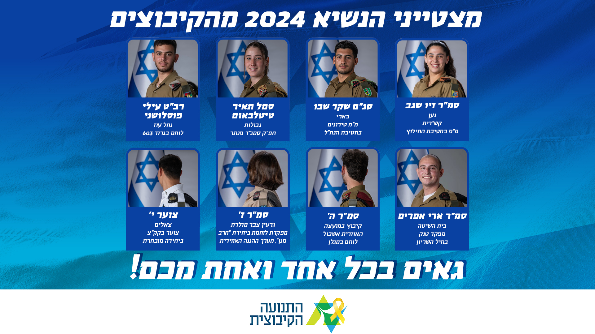 שמיניית המצטיינים שלנו. גאים בהם מאוד! צילום: דו"צ