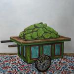 פואד אגבאריה - דוכן הזיכרון. 2025. שמן על בד