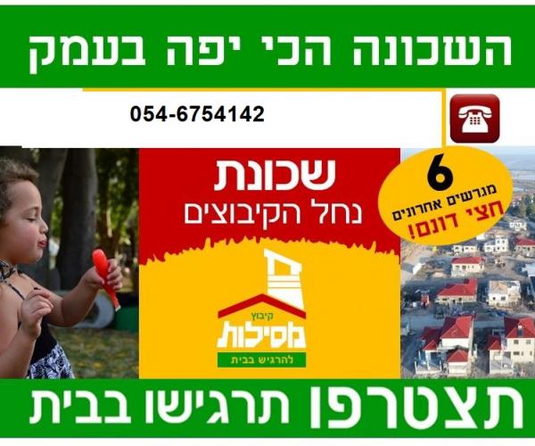 שכונת נחל הקיבוצים, נשארו 6 מגרשים אחרונים